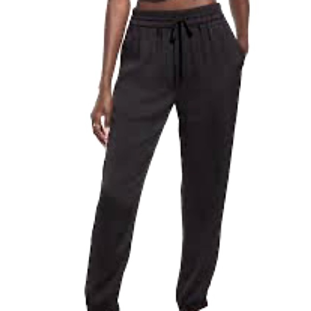 Open edit satin joggers